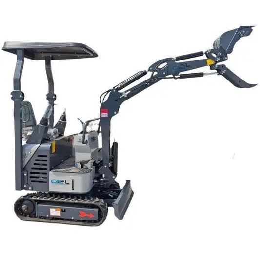 Mini Excavator 1 Ton with John Deer Control, Swing Boom & Hydraulic Thumb (EX1BS-JD)