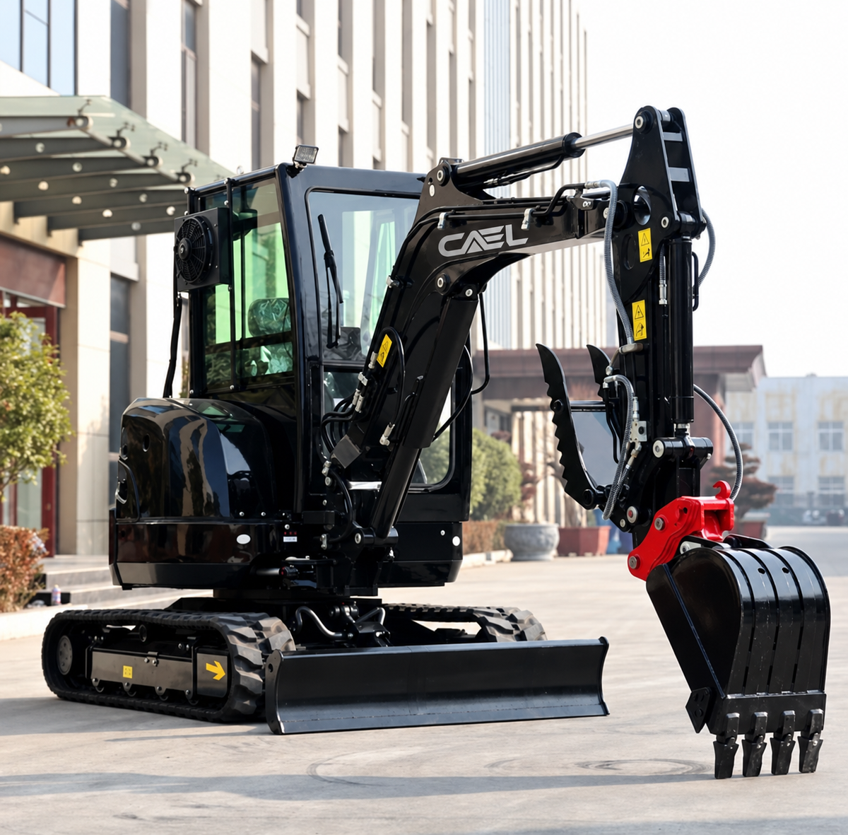 Excavatrice à rayon de braquage nul de 3,5 tonnes avec flèche pivotante, climatisation et commande hydraulique (EX35ZT) 