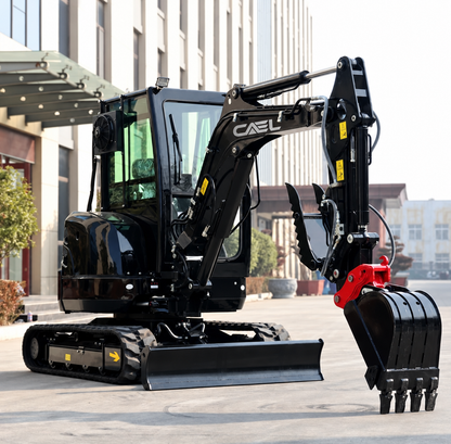 Excavatrice à rayon de braquage nul de 3,5 tonnes avec flèche pivotante, climatisation et commande hydraulique (EX35ZT) 