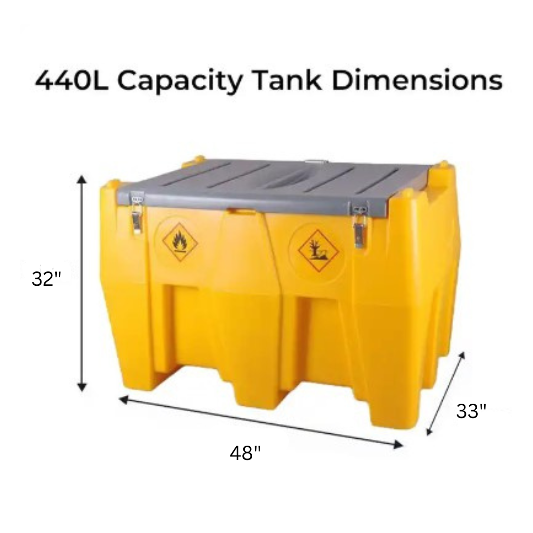 CAEL Portable Fuel Gasoline/Diesel Tank with Automatic Dispensing Nozzle For On-Site