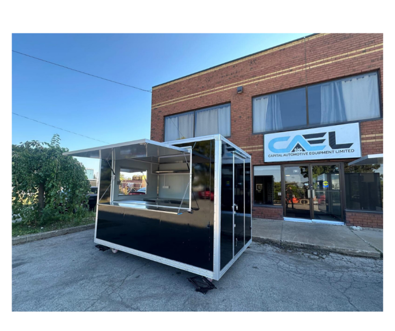 CAEL’s 10′ Square Top Mobile Food Cart – B&W