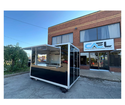 CAEL’s 7′ Square Top Mobile Food Cart – B&W