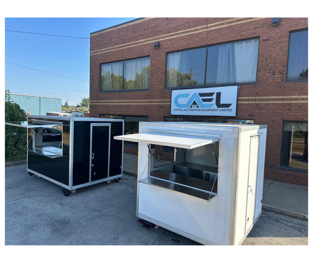 CAEL’s 10′ Square Top Mobile Food Cart – B&W