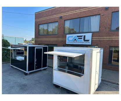 CAEL’s 10′ Square Top Mobile Food Cart – B&W