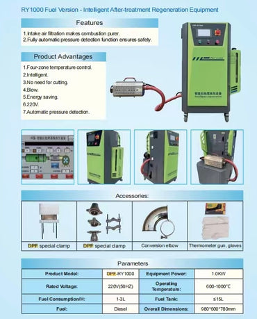 CAEL RY1000 Fuel Version – Intelligent After-treatment Regeneration Equipment