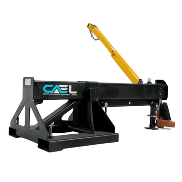 Skid Steer Fork-Mounted Adjustable Jib Boom | 6000 lb Capacity