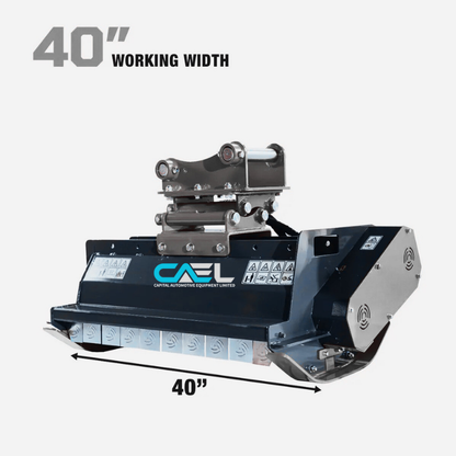 40" Excavator Brush Flail Mower, 6 to 8-ton Carrier, 16-21 GPM