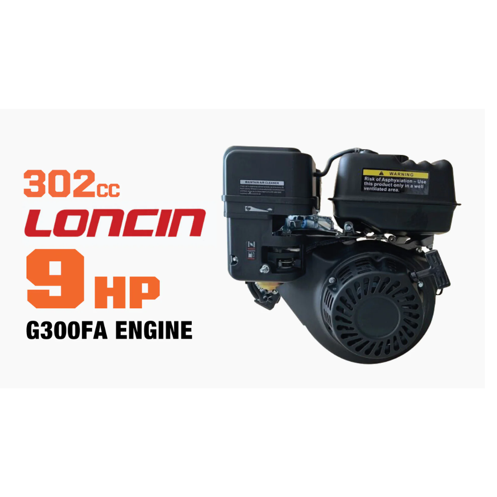 40 Gallon Skid Mount Gas Air Compressor, 2-Stage Belt Drive, 9 HP Engine, horizontal Tank