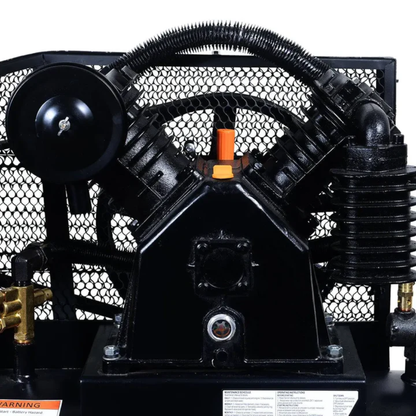 40 Gallon Skid Mount Gas Air Compressor, 2-Stage Belt Drive, 9 HP Engine, horizontal Tank