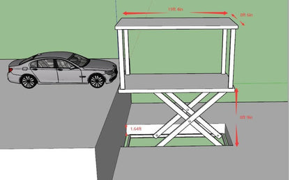 Double deck underground home garage parking lift hydraulic car scissor lift 6T (DDSL6T)