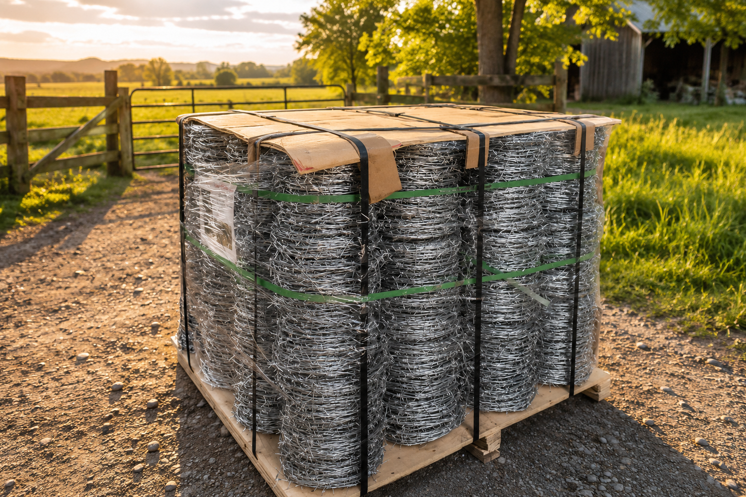 500-ft Barbed Wire, Triple-Layer Galvanized, High Tensile Strength, CAEL-BW15
