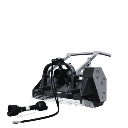 55" 3-Point Hitch Forestry Brush Mulcher, Category 2 Hookup, PTO Driven, Driveline Shaft Included, 70-110 HP