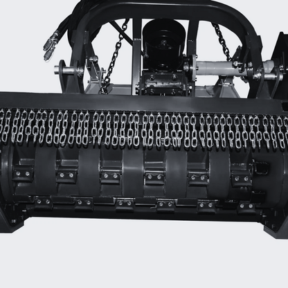 55" 3-Point Hitch Forestry Brush Mulcher, Category 2 Hookup, PTO Driven, Driveline Shaft Included, 70-110 HP