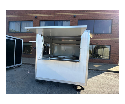 CAEL’s 7′ Square Top Mobile Food Cart – B&W