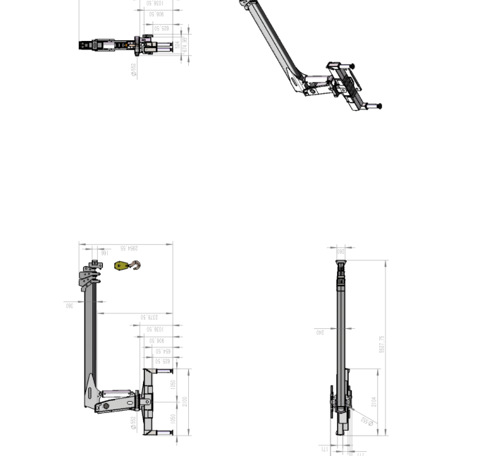 Grue montée sur camion à flèche télescopique série 5T