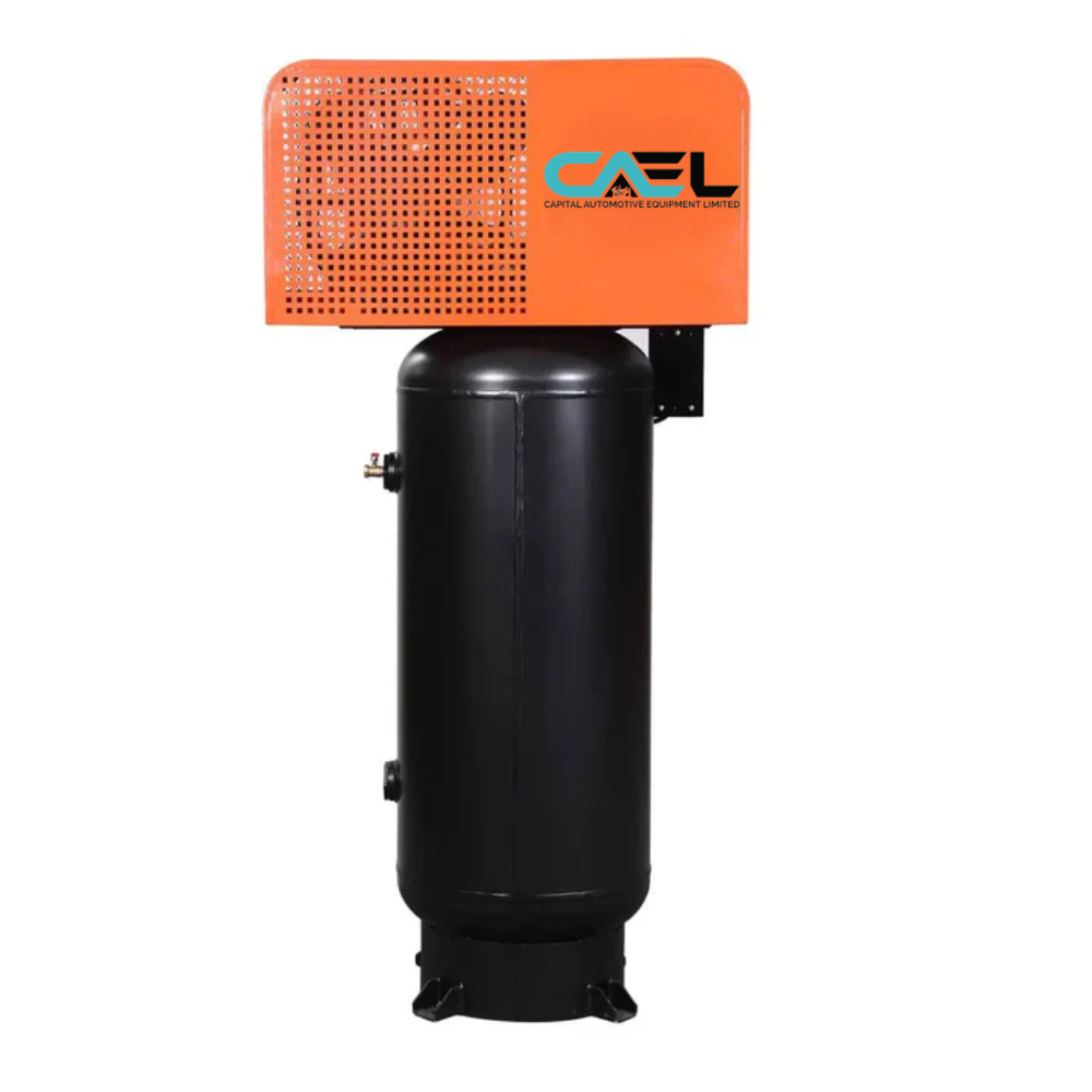 60 Gallon 5 HP Stationary Electric Air Compressor, 5 Min Fill Time, 230V Induction Motor, Single Stage