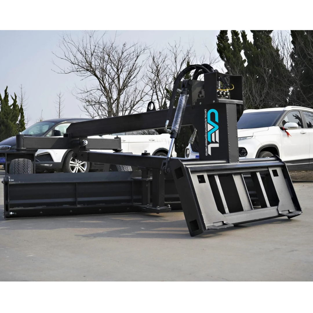 8 FT Skid Steer Hydraulic Land Grader – 25° Angle & 24° Tilt