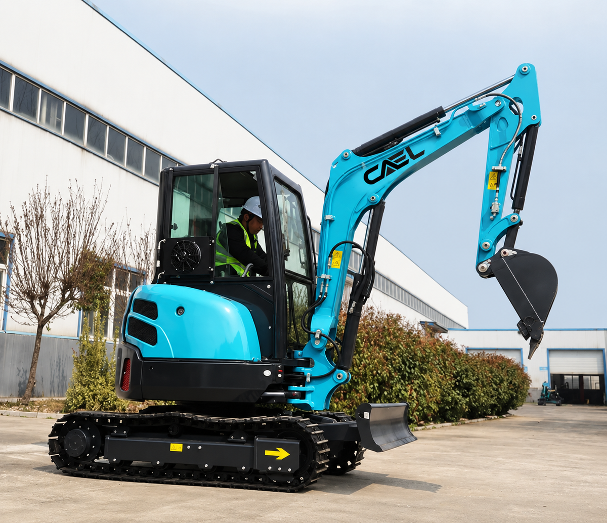 Excavatrice à rayon de braquage nul de 3,5 tonnes avec flèche pivotante, climatisation et commande hydraulique (EX35ZT) 