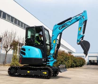 Excavatrice à rayon de braquage nul de 3,5 tonnes avec flèche pivotante, climatisation et commande hydraulique (EX35ZT) 