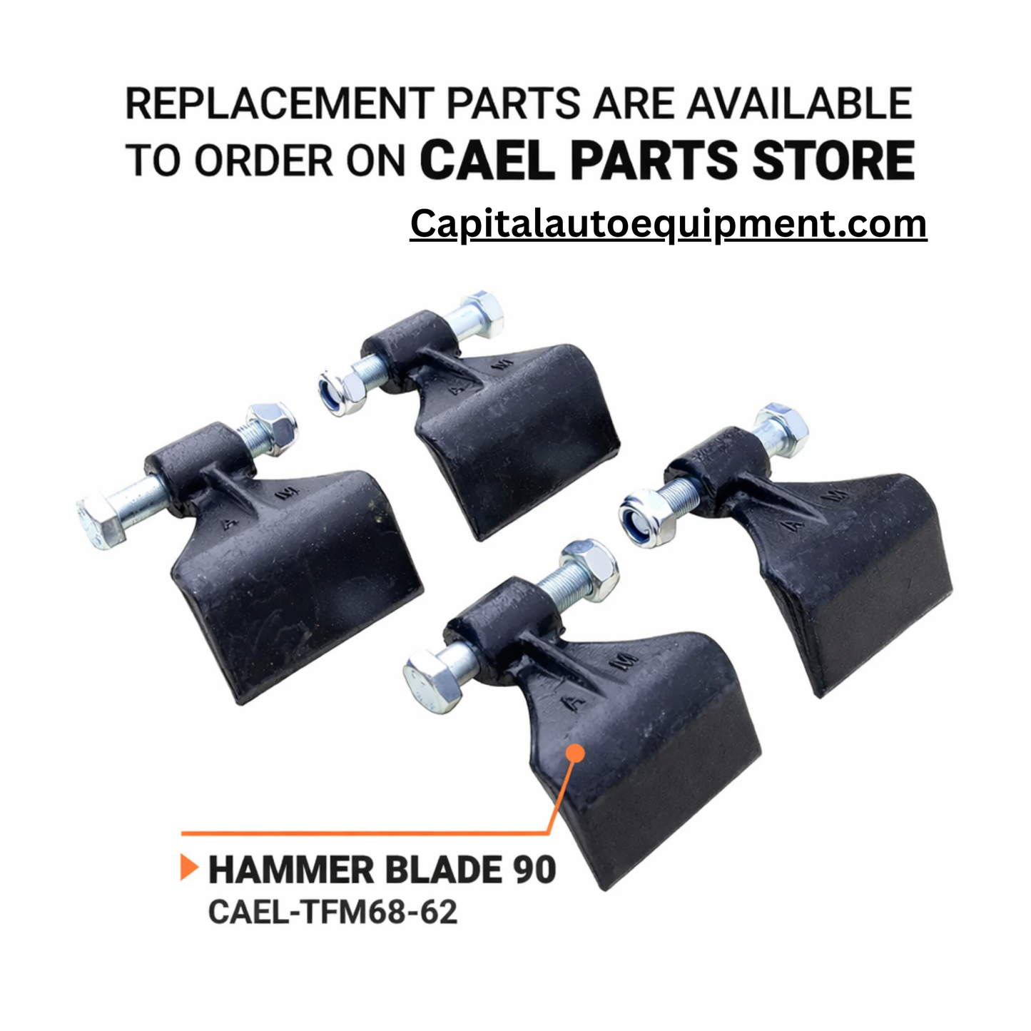 CAEL EFGC-175 68" Heavy Duty PTO Tractor Flail Mower – Grass & Brush Cutter for 35-55 HP Tractors