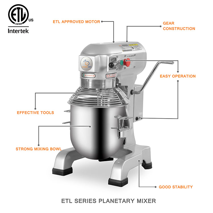 CAEL BJ20 Food Mixer + Meat Mincer 4KG 20L ETL Approve 3 Speed High Quality