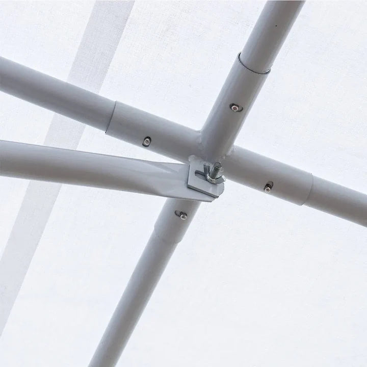 20' x 20' Heavy Duty Outdoor Party Tent with Removable Sidewalls and Roll-Up Doors, PE tarpaulin fabric, 6’6" Overhead, 10’ Peak Ceiling