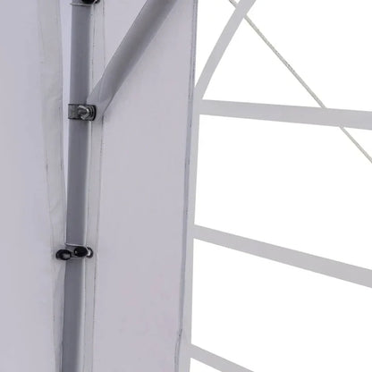 20' x 20' Heavy Duty Outdoor Party Tent with Removable Sidewalls and Roll-Up Doors, PE tarpaulin fabric, 6’6" Overhead, 10’ Peak Ceiling