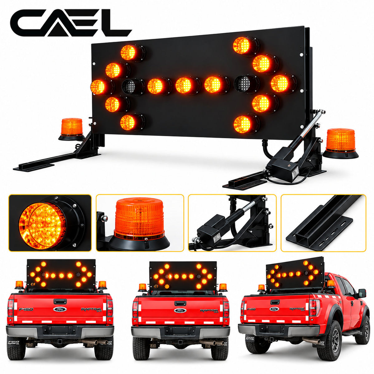 CAEL Truck-Mounted LED Arrow Board – 25 LED Lights | CAEL-AB25