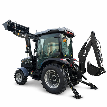 CAEL 404 4WD Tractor with Loader & Backhoe Arm – 40HP LS-EPA Engine | Heavy-Duty Farm Tractor