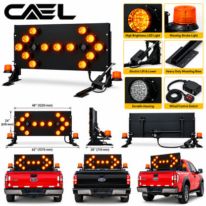 CAEL Truck-Mounted LED Arrow Board – 25 LED Lights | CAEL-AB25
