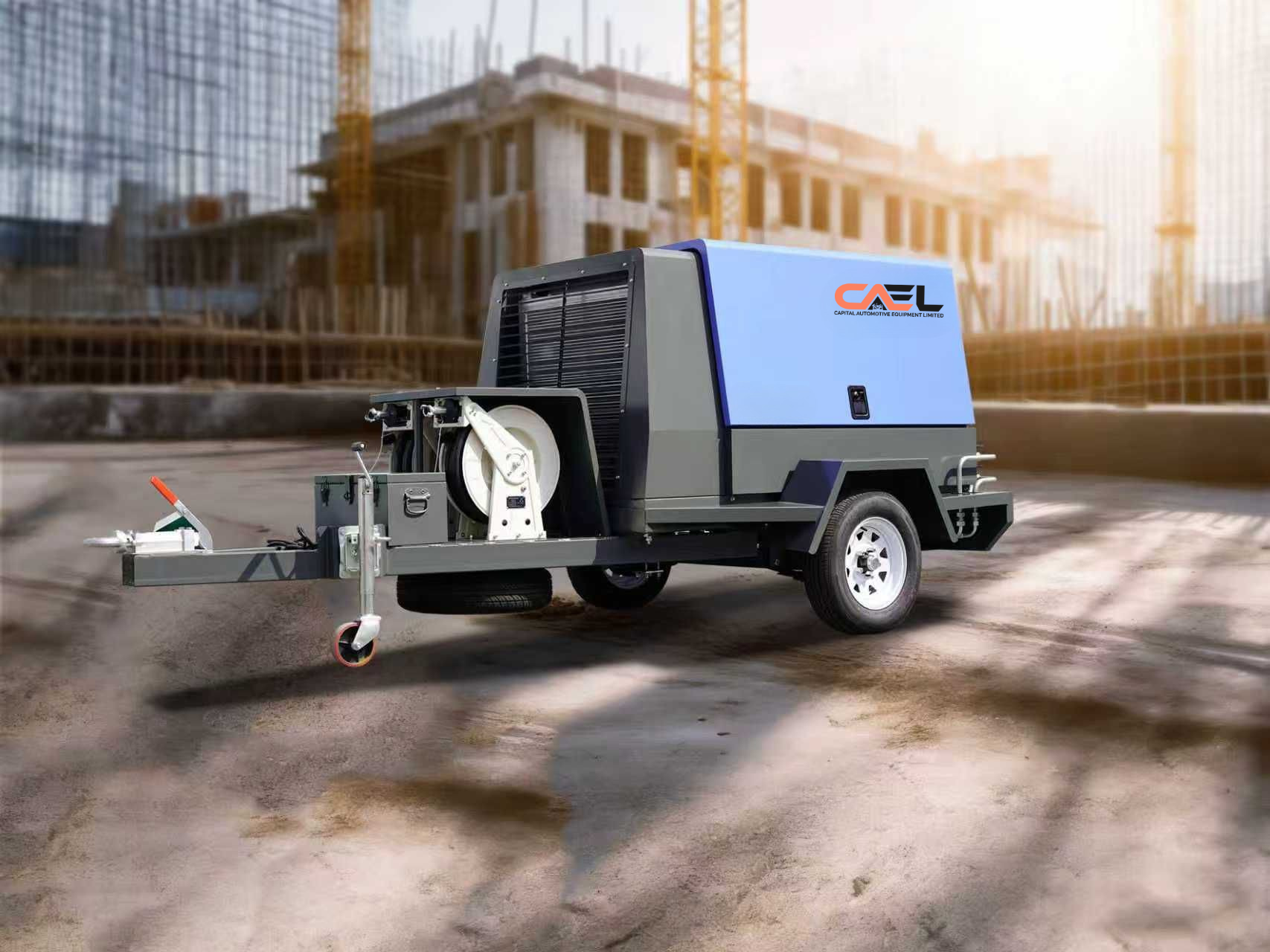 CAEL Mobile Diesel Air Compressor – Powered by Kubota EPA-Certified Engine 