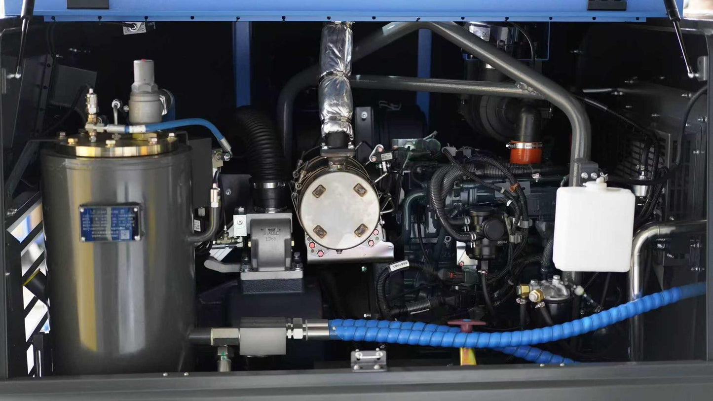 CAEL Mobile Diesel Air Compressor – Powered by Kubota EPA-Certified Engine 
