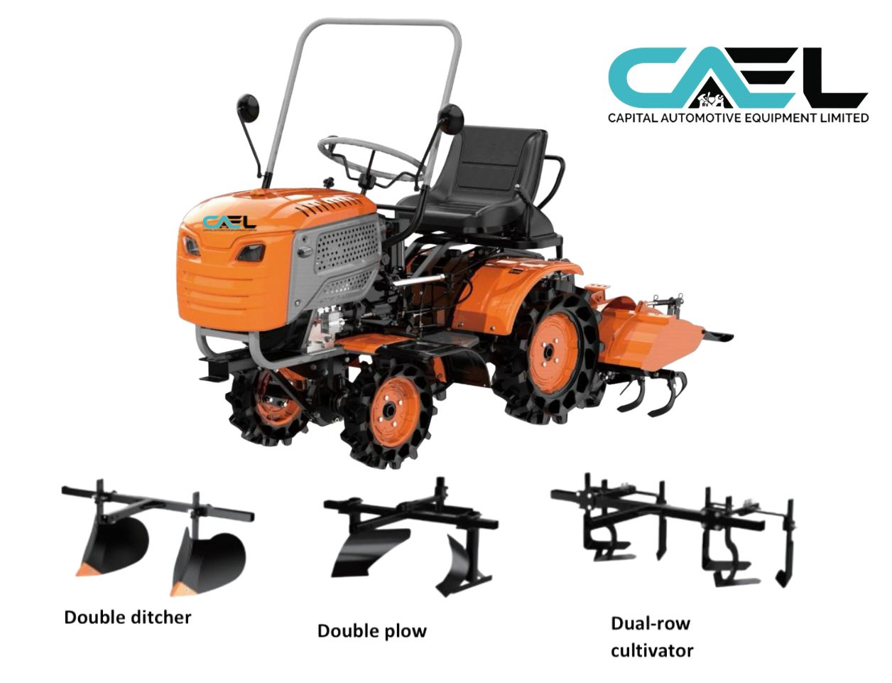 CAEL Ride-On Cultivator CAEL-R003 for efficient and comfortable soil cultivation