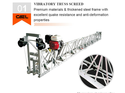 CAEL Vibratory Truss Screed GTS-2 4M Concrete Screed