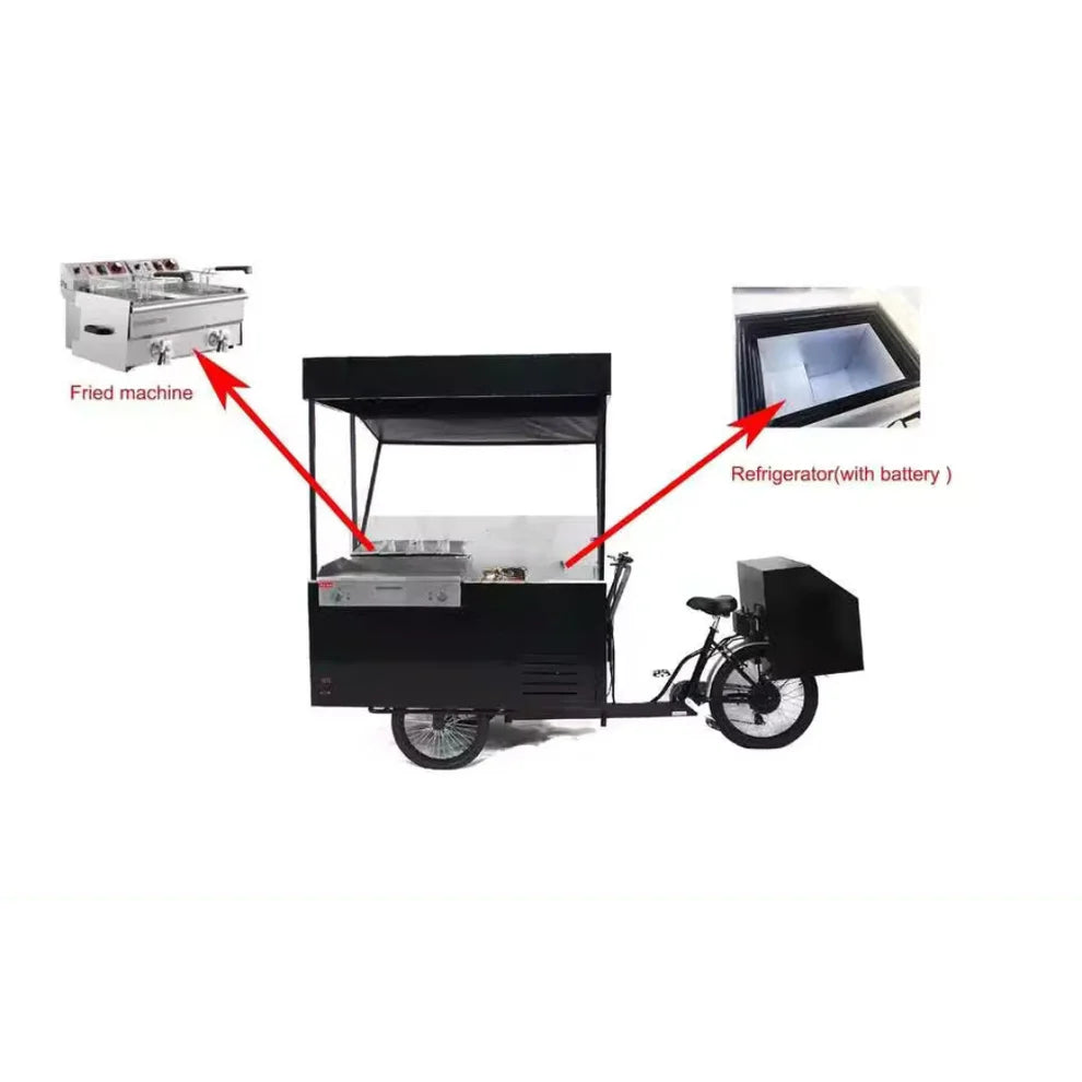 Bicicleta carrito de comida para barbacoa móvil de CAEL