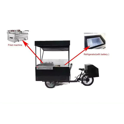 Bicicleta carrito de comida para barbacoa móvil de CAEL