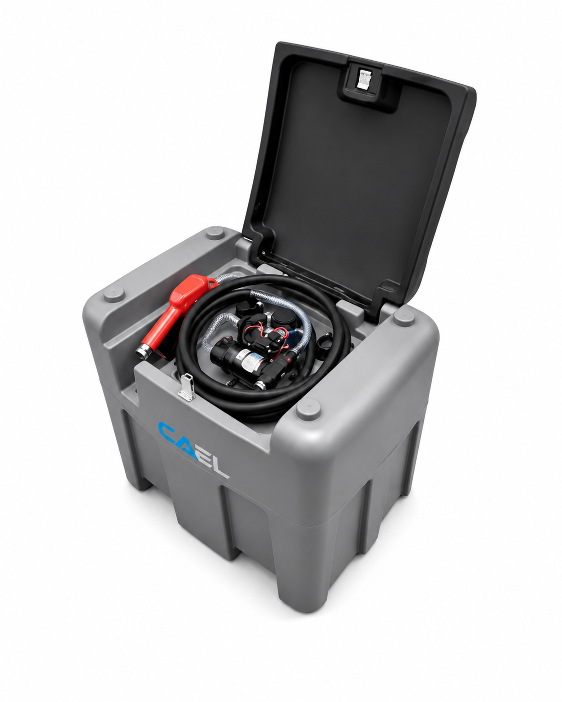 CAEL Portable DC Diesel Transfer Pump Tank – 210L / 56 Gallon Fuel Storage System