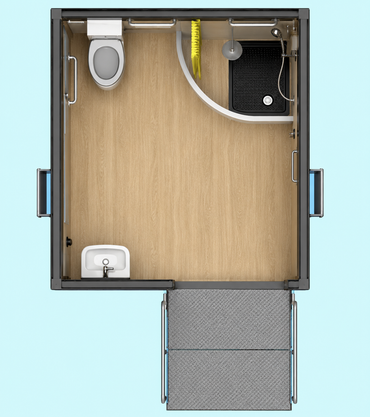 CAEL 10FT Wheelchair Accessible Portable Toilet with Shower