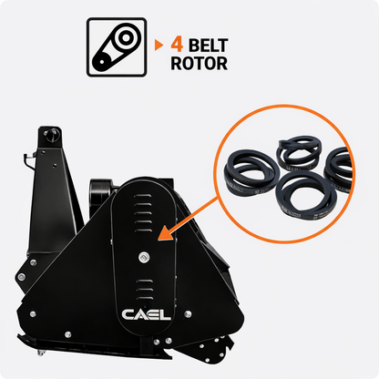 CAEL EFGC-175 68" Heavy Duty PTO Tractor Flail Mower – Grass & Brush Cutter for 35-55 HP Tractors