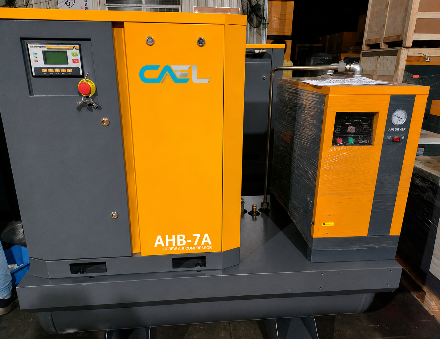 CAEL 7 HP Screw Air Compressor – 4 IN 1 System with Air Dryer, Air Tank & Filters