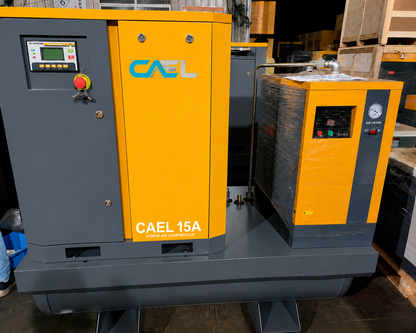 CAEL 15 HP Screw Air Compressor – 4 IN 1 System with Air Dryer, Air Tank & Filters