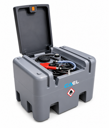 CAEL Portable DC Diesel Transfer Pump Tank – 210L / 56 Gallon Mobile Fuel Storage System