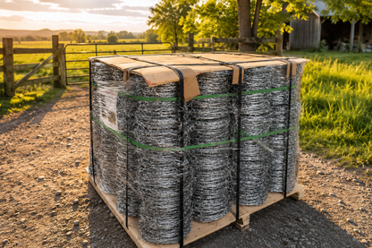 500-ft Barbed Wire, Triple-Layer Galvanized, High Tensile Strength, CAEL-BW15