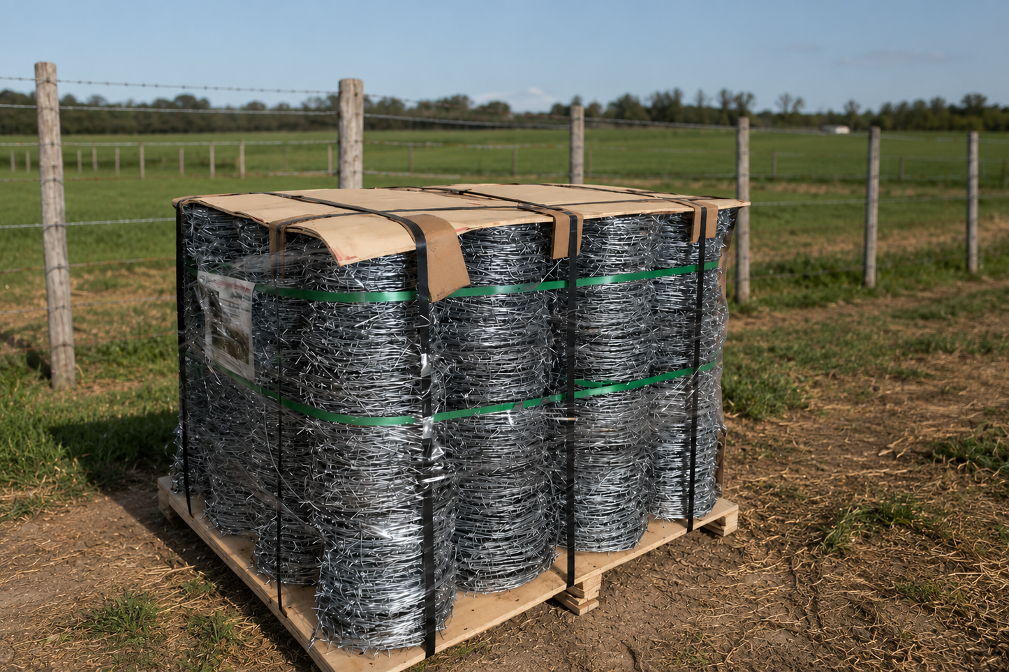 500-ft Barbed Wire, Triple-Layer Galvanized, High Tensile Strength, CAEL-BW15