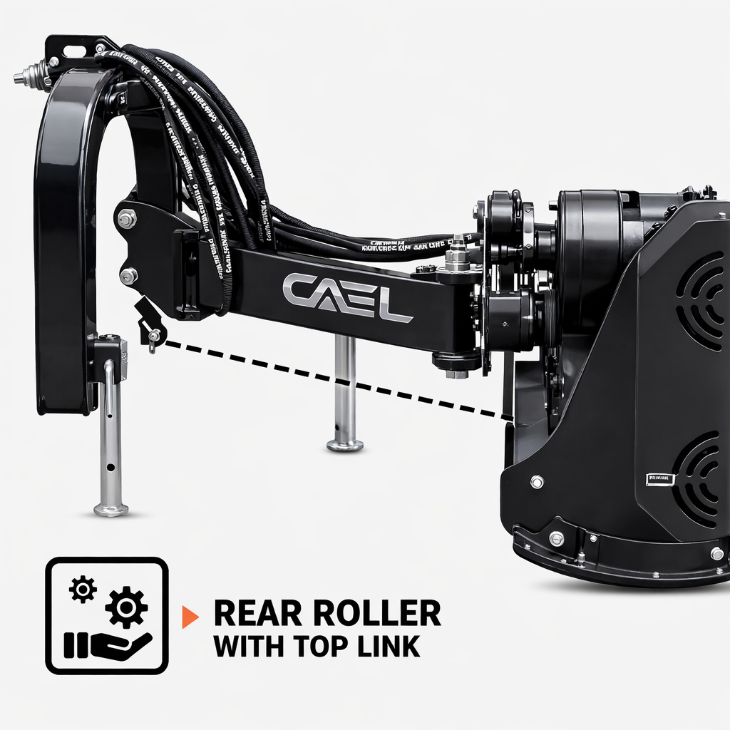 CAEL AGF-160 62" Hydraulic Offset Flail Mower – Heavy Duty PTO Ditch Bank Mower for 60–95 HP Tractors