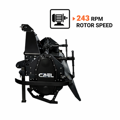 CAEL TL-135 Light Duty Rotary Tiller – 51" PTO Tractor Tiller for 18–22 HP Tractors
