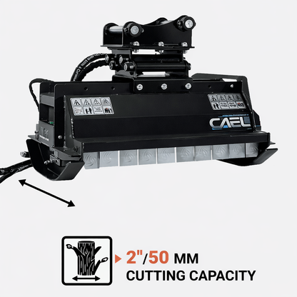 CAEL-EMH100 Excavator Flail Mower – 39.4 Inch Hydraulic Brush Cutter for 5-10 Ton Excavators