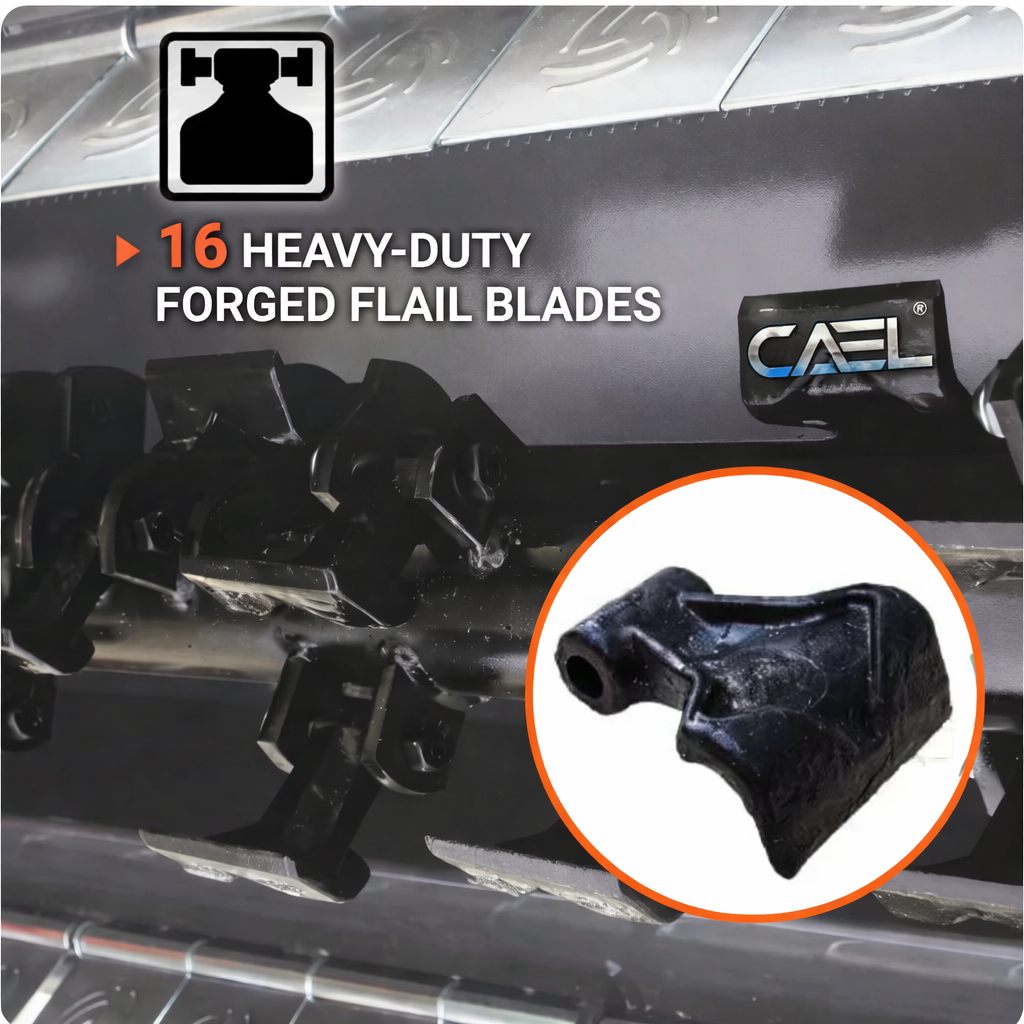 CAEL-EMH100 Excavator Flail Mower – 39.4 Inch Hydraulic Brush Cutter for 5-10 Ton Excavators