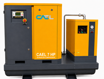 CAEL 7 HP Screw Air Compressor – 4 IN 1 System with Air Dryer, Air Tank & Filters