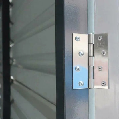 Double Garage Metal Shed Automatic Roll up Door with Side Entry Door- 25(W)x73(L)x13(H)